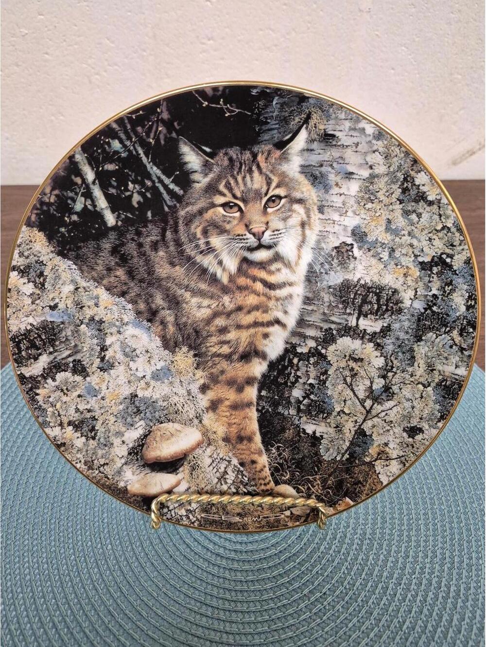 Limited Edition Bobcat Decorative Plate by Carl Brenders